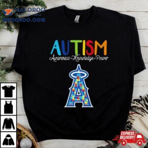 Los Angeles Angels Autism Awareness Knowledge Power Tshirt