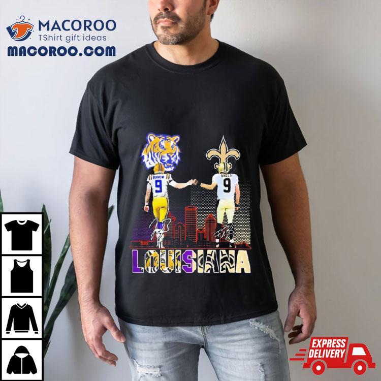 Louisiana Sports Teams Joe Burrow And Drew Brees Signatures Shirt Louisiana Sports Teams Joe Burrow And Drew Brees Signatures Shirt