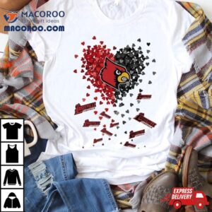 Louisville Cardinals Tiny Heart Shape Tshirt