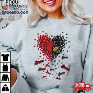 Louisville Cardinals Tiny Heart Shape Tshirt