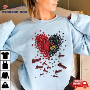 Louisville Cardinals Tiny Heart Shape Tshirt