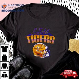 Lsu Tigers Football Glossy Helme Tshirt