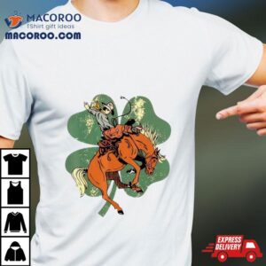 Lucky Bronc Horse Cowgirl Western St Patrick’s Day T Shirt