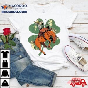 Lucky Bronc Horse Cowgirl Western St Patrick S Day Tshirt