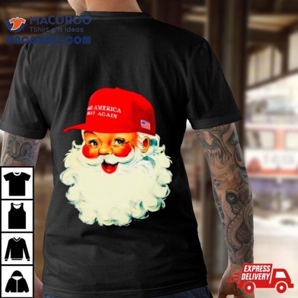 Maga Santa Screen Print High Heat Transfer Shirt