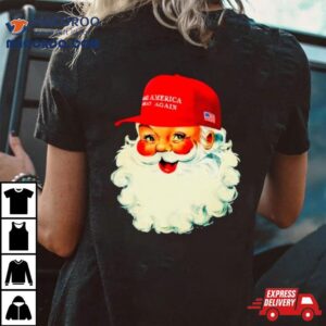 Maga Santa Screen Print High Heat Transfer Tshirt