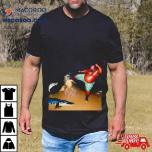Man Kick Alligator In Swamp Shirt