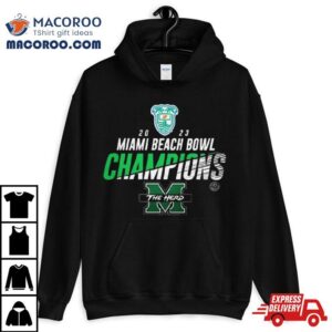 Marshall University Miami Beach Bowl Champions Marshall Thundering Herd Tshirt