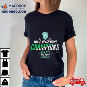 Marshall University Miami Beach Bowl Champions Marshall Thundering Herd Tshirt