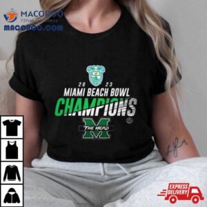 Marshall University Miami Beach Bowl Champions Marshall Thundering Herd Tshirt