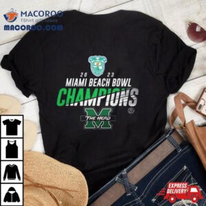 Marshall University Miami Beach Bowl Champions Marshall Thundering Herd Tshirt