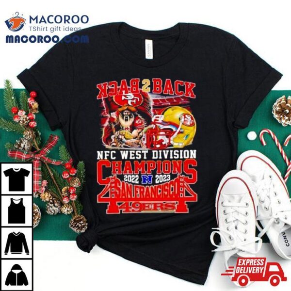 Mascot Helmet Back 2 Back Nfc West Division Champions 2022 2023 San Francisco 49ers T Shirt