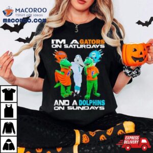 Mascots I M A Gator On Saturdays And A Dolphins On Sundays Tshirt