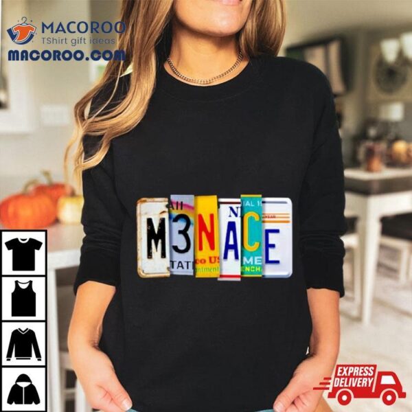 Menace License Plate Shirt