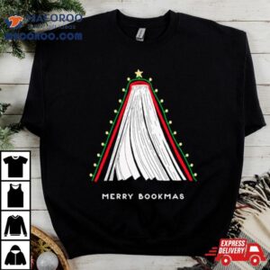 Merry Bookmas Christmas Tree Tshirt