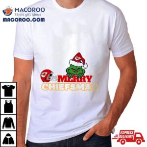 Christmas Wolf Santa Hat Football Kansas City Chiefs T Shirt
