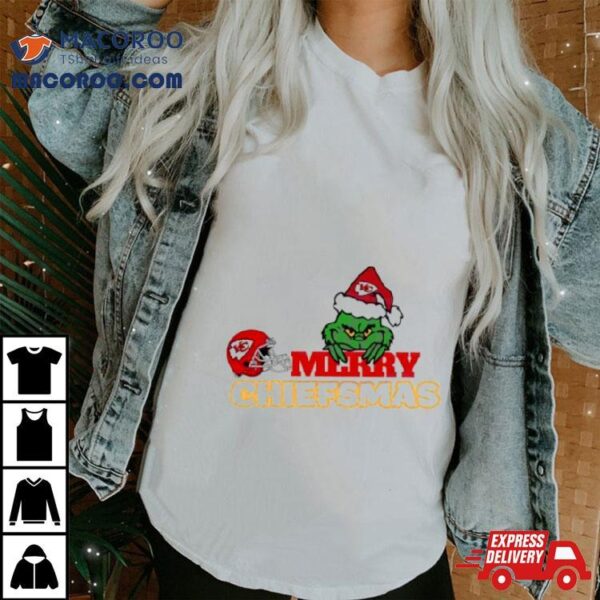 Merry Chiefsmas, Santa Grinch Kansas City Chiefs Shirt