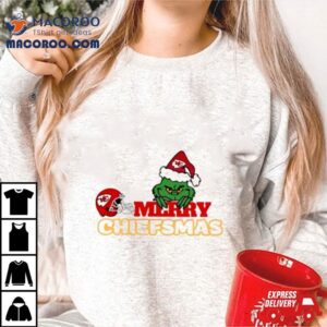 Merry Chiefsmas Santa Grinch Kansas City Chiefs Tshirt