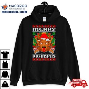 Merry Krampus Santa Folklore Figure Horror Ugly Christmas Tshirt