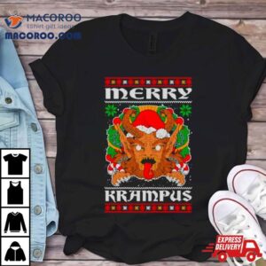 Merry Krampus Santa Folklore Figure Horror Ugly Christmas Tshirt