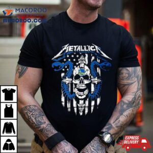 Metallica Snake Skull Golden State Warriors Logo Gildan Tshirt