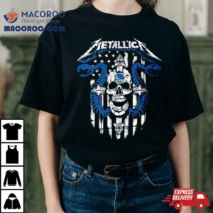 Metallica Snake Skull Golden State Warriors Logo Gildan Tshirt