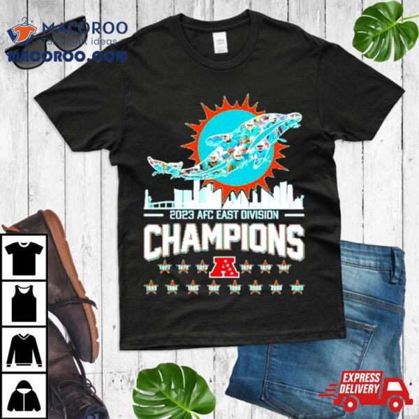 Miami Dolphins 2023 Afc East Division Champions Player Logo Shirt