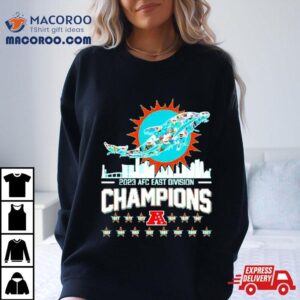 Miami Dolphins Afc East Division Champions Player Logo Tshirt