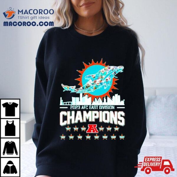 Miami Dolphins 2023 Afc East Division Champions Player Logo Shirt