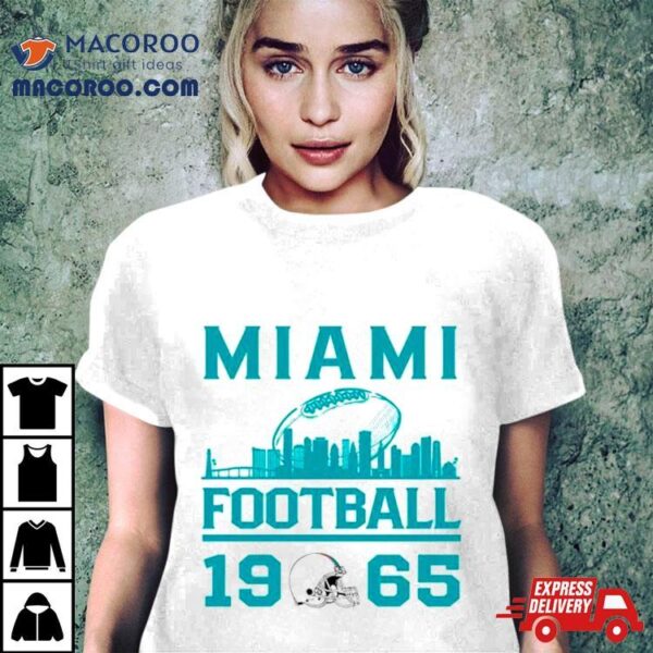 Miami Dolphins Football 1965 Skyline Retro Shirt