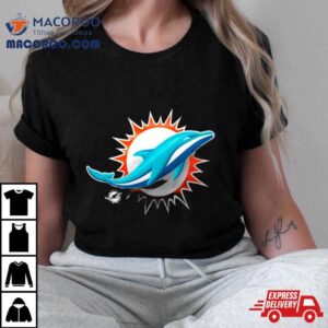 Miami Dolphins Midnight Mascot Retro T Shirt