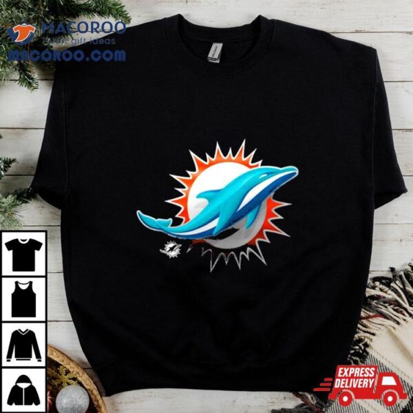 Miami Dolphins Midnight Mascot Retro T Shirt