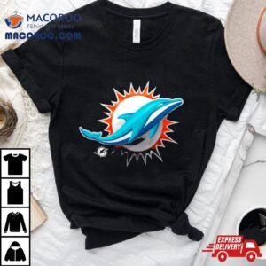 Miami Dolphins Midnight Mascot Retro Tshirt