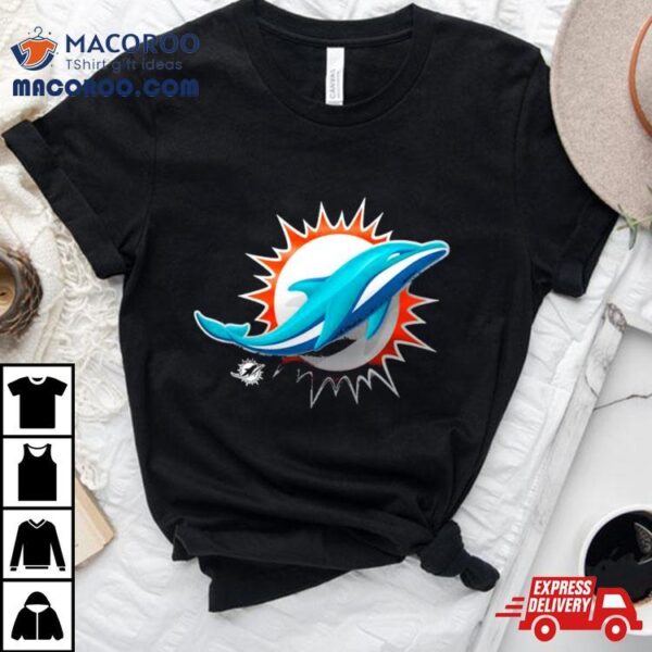 Miami Dolphins Midnight Mascot Retro T Shirt