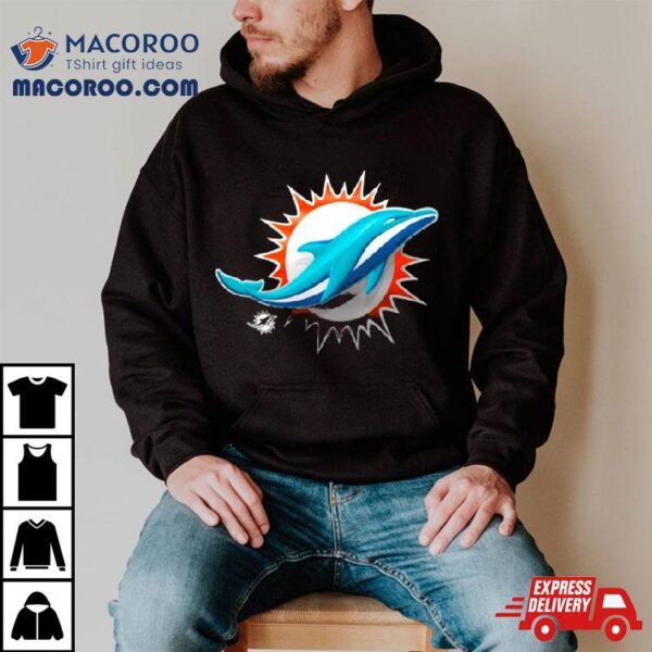 Miami Dolphins Midnight Mascot Retro T Shirt