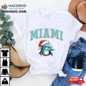 Miami Dolphins Santa Christmas Tshirt