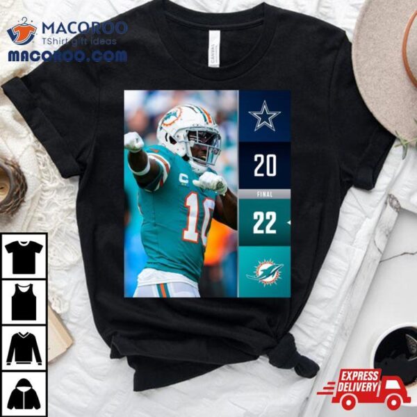 Miami Dolphins Win 22 20 Dallas Cowboys 2023 Nfl Final Score Shirt