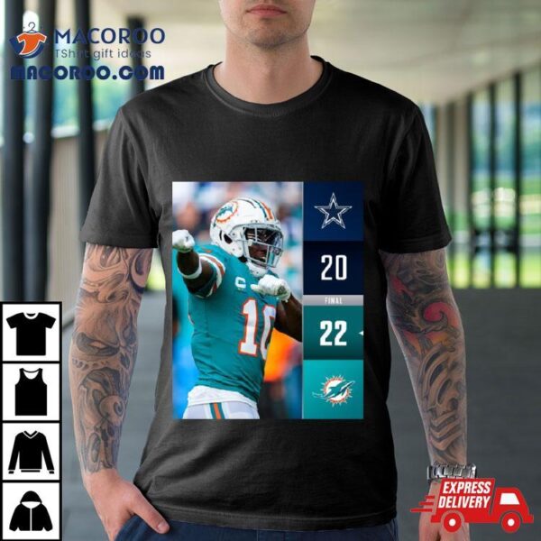 Miami Dolphins Win 22 20 Dallas Cowboys 2023 Nfl Final Score Shirt