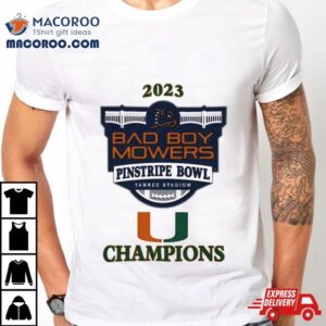 Miami Hurricanes Champions Pinstripe Bowl Tshirt