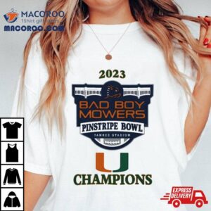 Miami Hurricanes Champions 2023 Pinstripe Bowl T Shirt