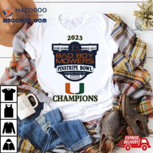 Miami Hurricanes Champions Pinstripe Bowl Tshirt