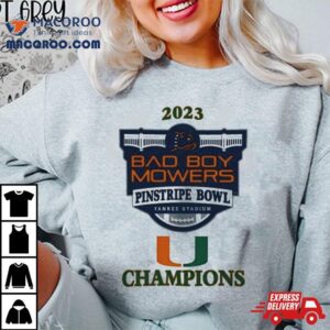 Miami Hurricanes Champions Pinstripe Bowl Tshirt