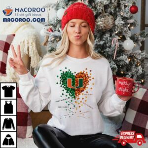 Miami Hurricanes Tiny Heart Shape Tshirt