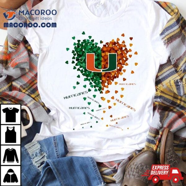 Miami Hurricanes Tiny Heart Shape 2023 Shirt