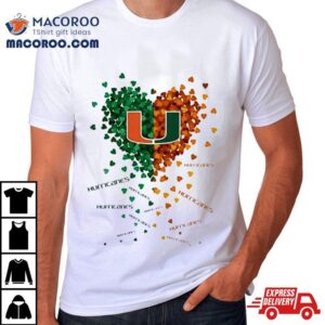 Miami Hurricanes Tiny Heart Shape Tshirt