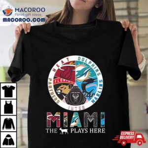 Miami Sports Teams The Goat Plays Here Tshirt