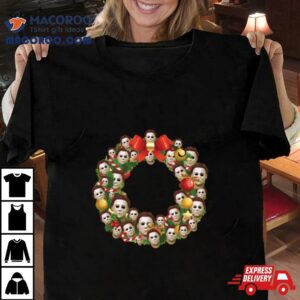 Michael Myers Multiface Wreath Christmas Shirt