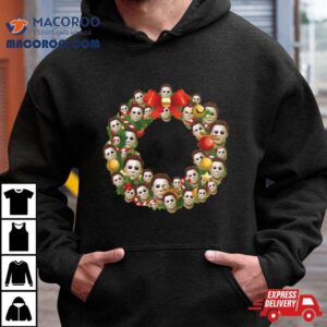 Michael Myers Multiface Wreath Christmas Tshirt