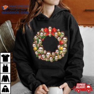 Michael Myers Multiface Wreath Christmas Tshirt