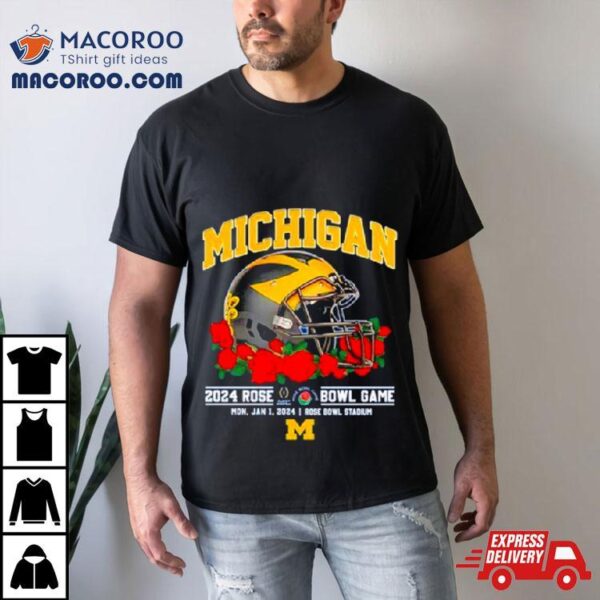 Michigan Football 2024 Rose Bowl Game Mon, Jan 1, 2024 Rose Bowl Stadium Shirt